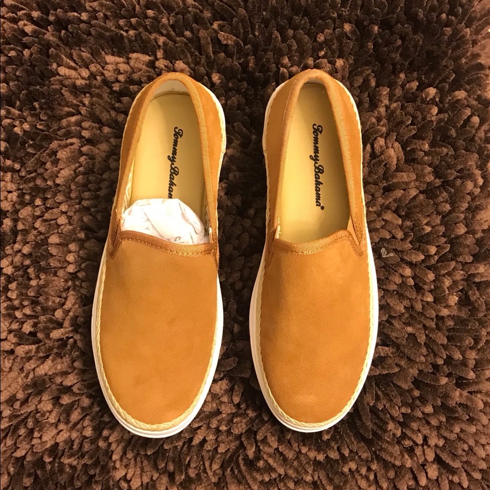 Tommy Bahama Brown Suede Leather Slip On Size: 7